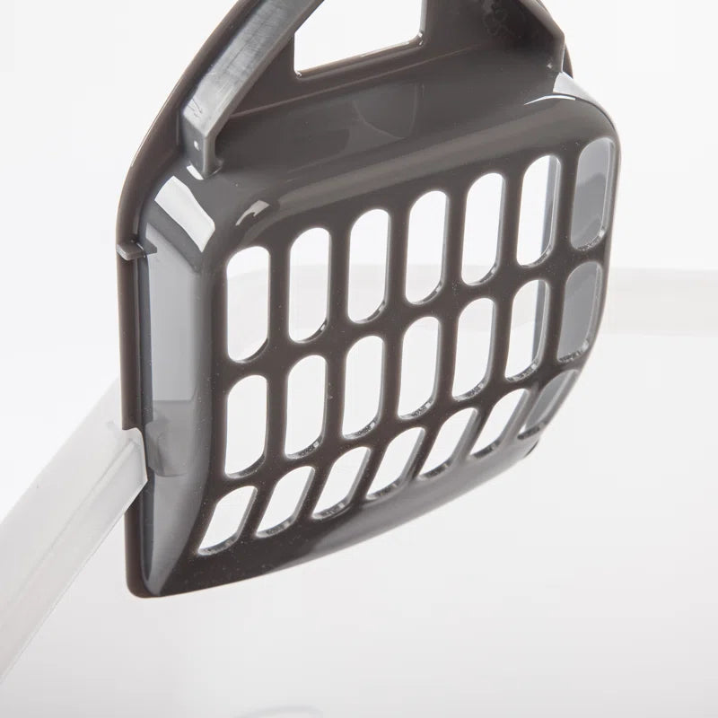IRIS USA, Open-Top Cat Litter Box with Shield with Scoop